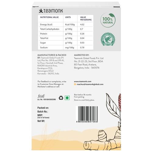 Teamonk High Mountain Turmeric Ginger Loose Leaf Green Tea - Boosts Immunity & Aids Digestion, 100 g-2.webp